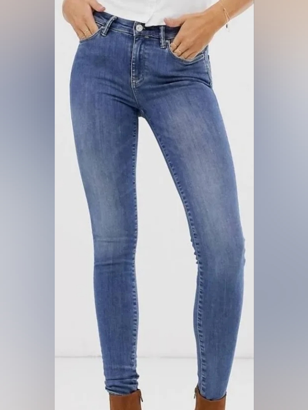 All Saints Grace skinny blue jeans size 27